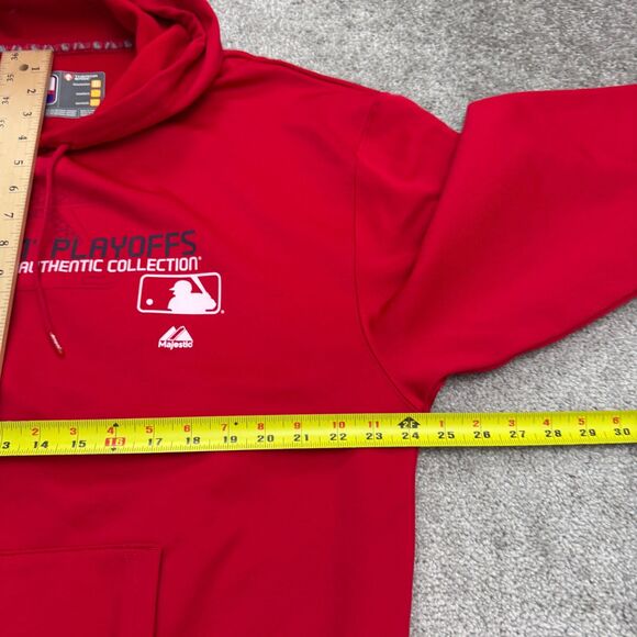 Majestics Therma Base MLB 2011 Playoffs St Louis Cardinal Hoodie Sweatshirt - Picture 13 of 14